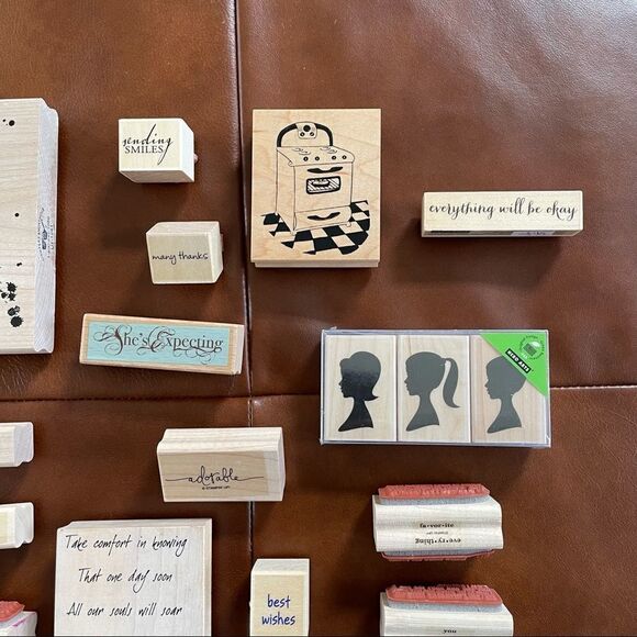 Lot of 23 Rubber Stamps 1lb 12oz Most NEW Scrapbooking Crafting - Picture 4 of 14